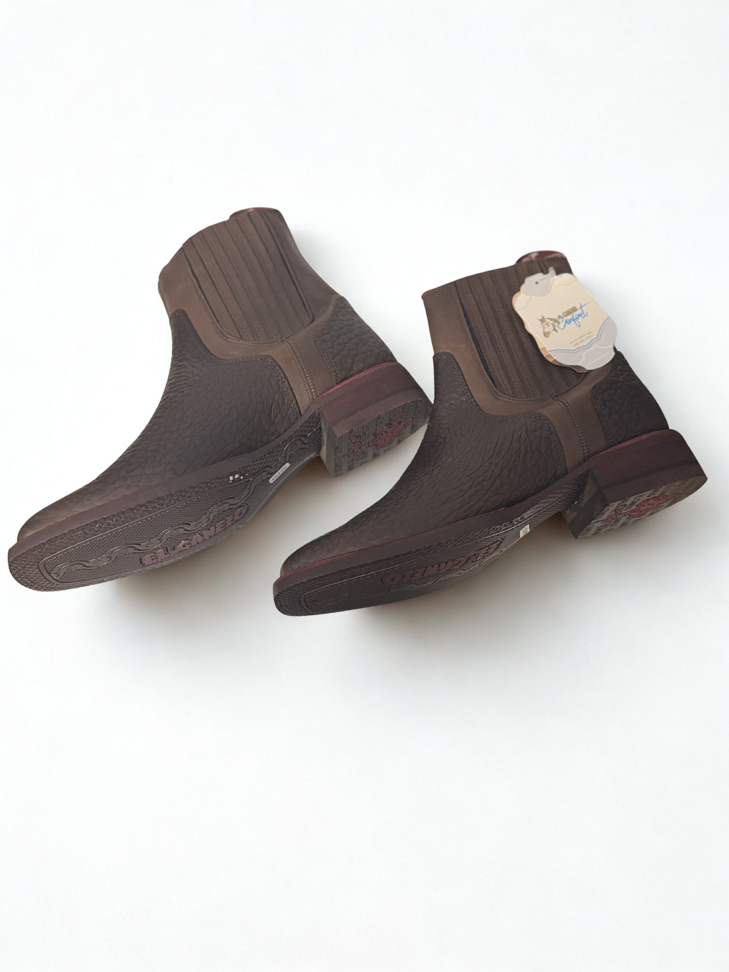 Bull Neck Ankle Boots-Brown