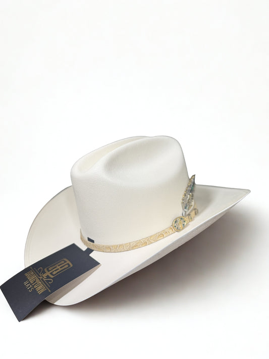 Bronzer-Sinaloa short crown Sombrero With Feather 4 1/2" Crown