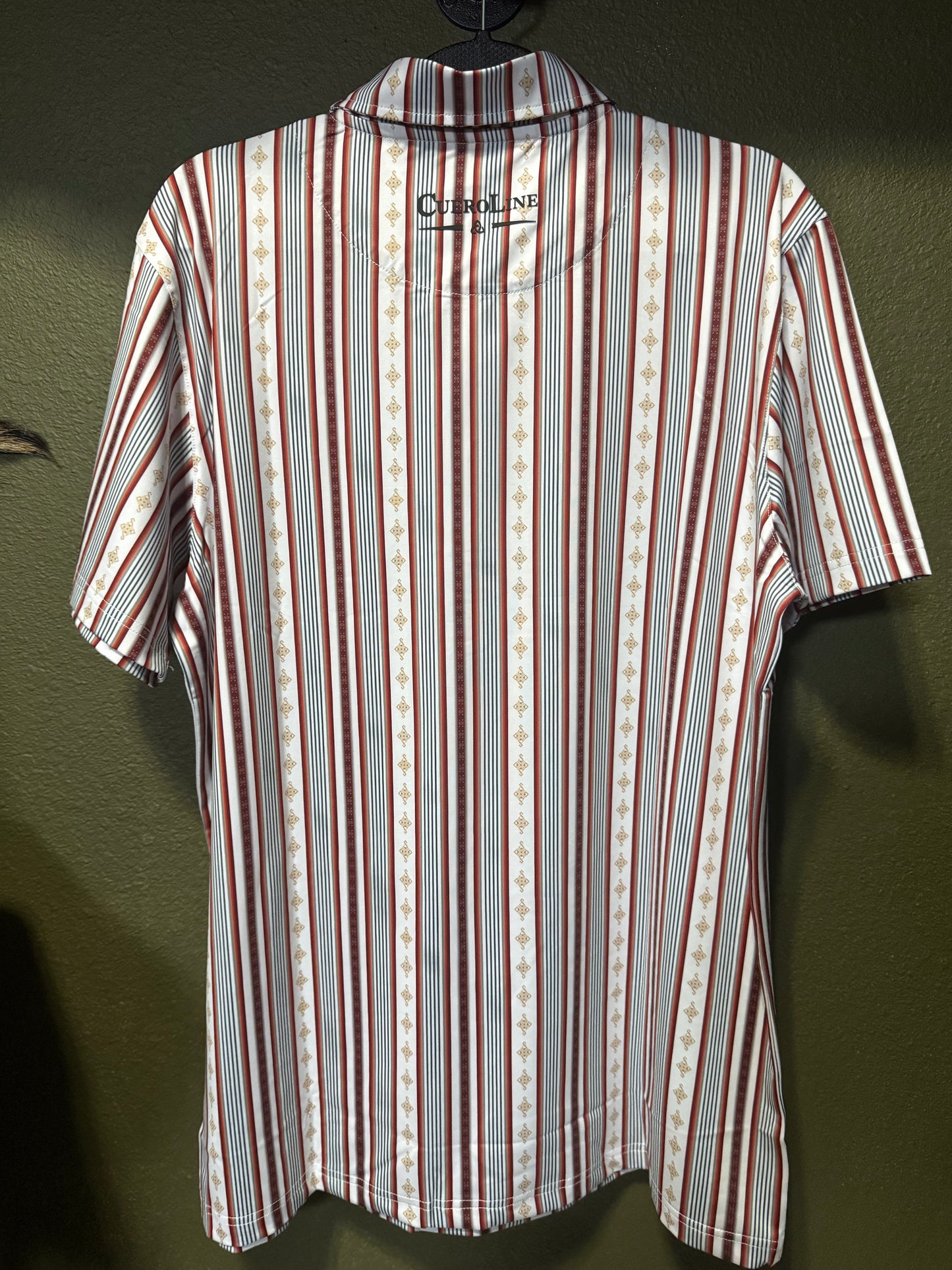 Red/White Striped (Vertical) Polo