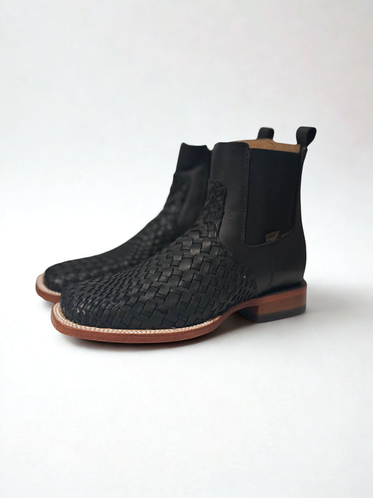Tejido Graso Ankle Boot-Black