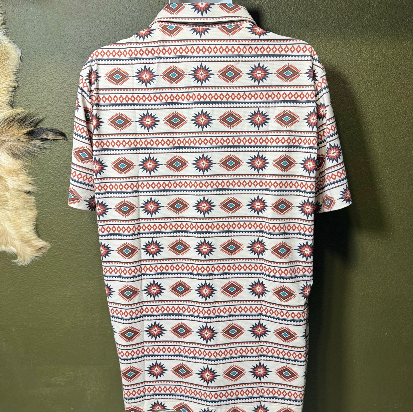 DE RANCHO-ORANGE AZTEC POLO
