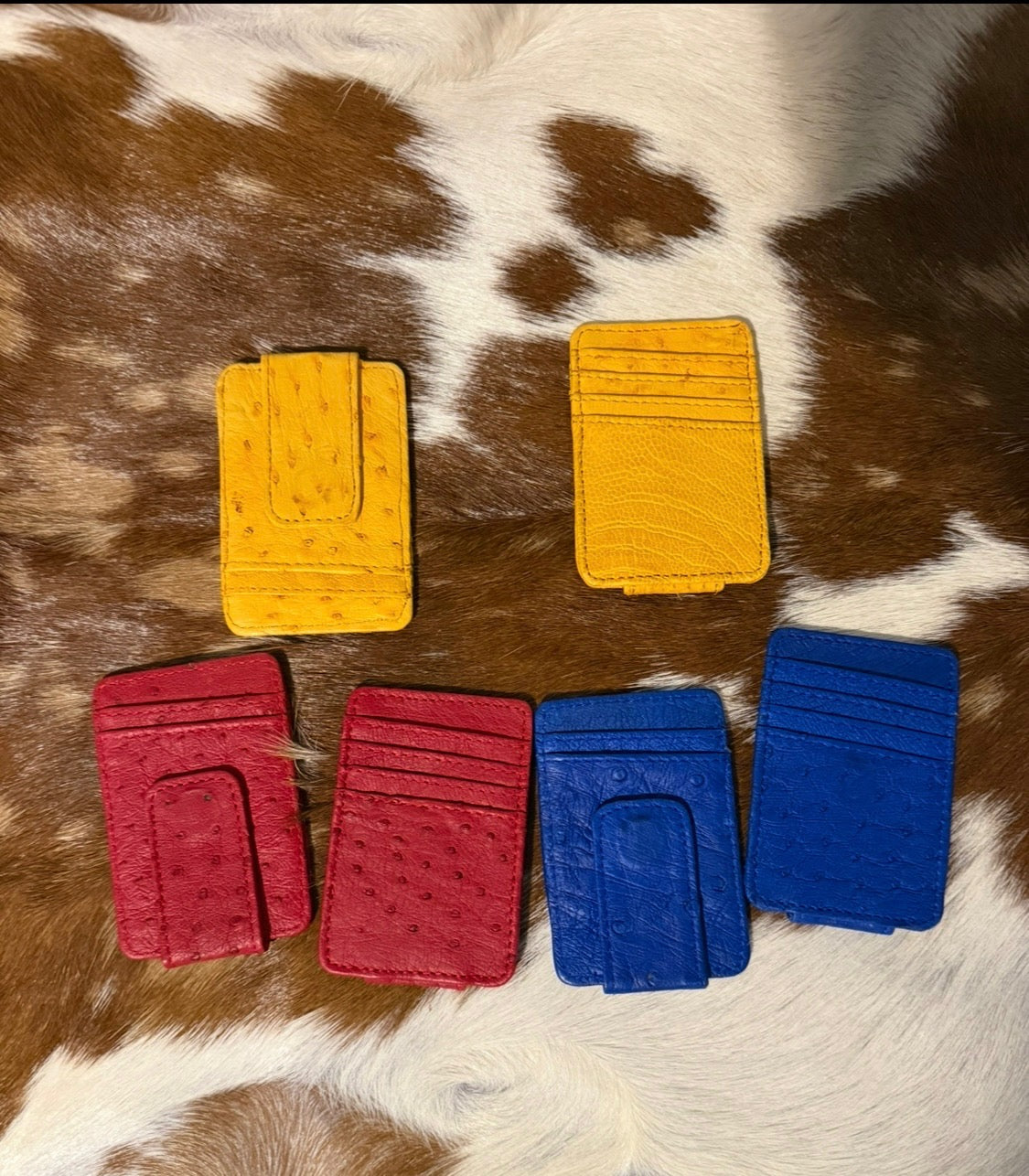 Money Clip Authentic Ostrich Wallet