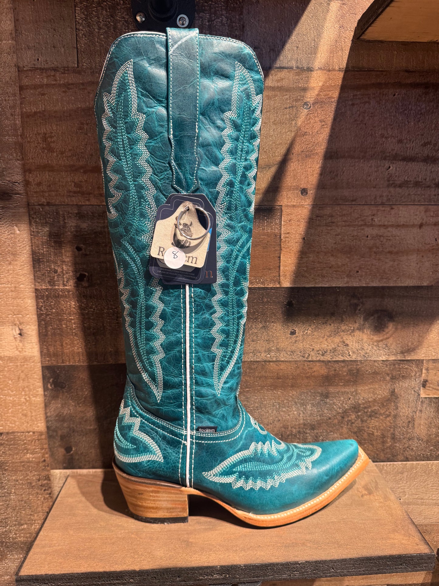 Valencia Tall Turquoise Snip Toe